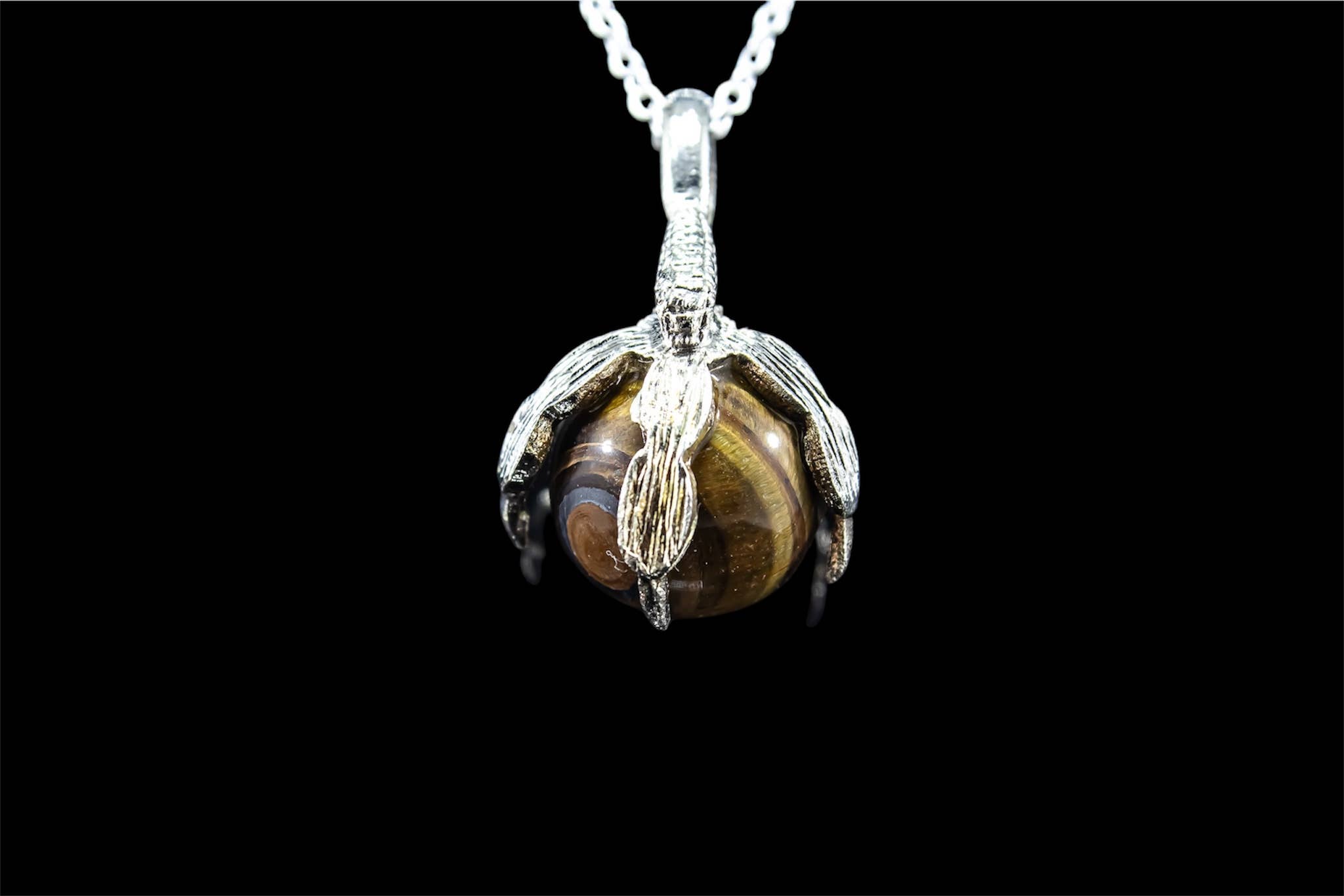 Quasar Gems USA - Vendita all'ingrosso Collana con ciondolo/pendaglio - Collana con ciondolo a sfera di pietra preziosa in artiglio4