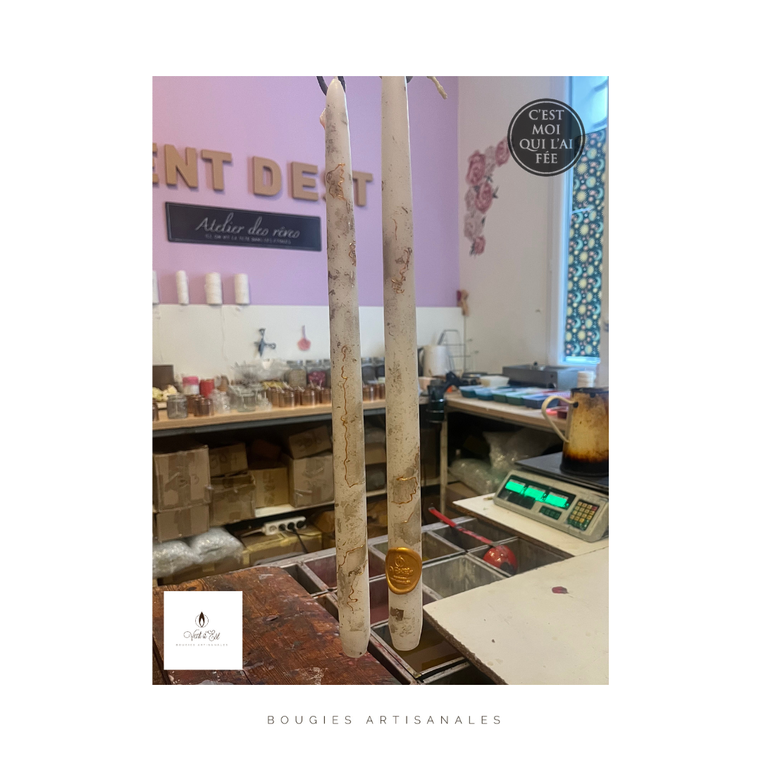 Bougies Vent d'Est - Wholesale Tapered Candle/Candlestick - Gold, Silver, and Trendy 2025 Colored Taper Candles3