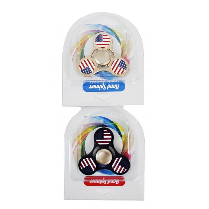 Assorted Color Pack American Flag Metal Fidget Spinner Toy for wholesale on Faire