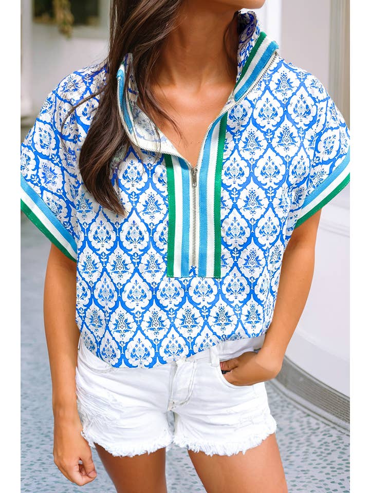 Little Daisy Closet - Wholesale Blouse - Women's - LDC Colorblock Regular Shift Short Sleeve Blouse