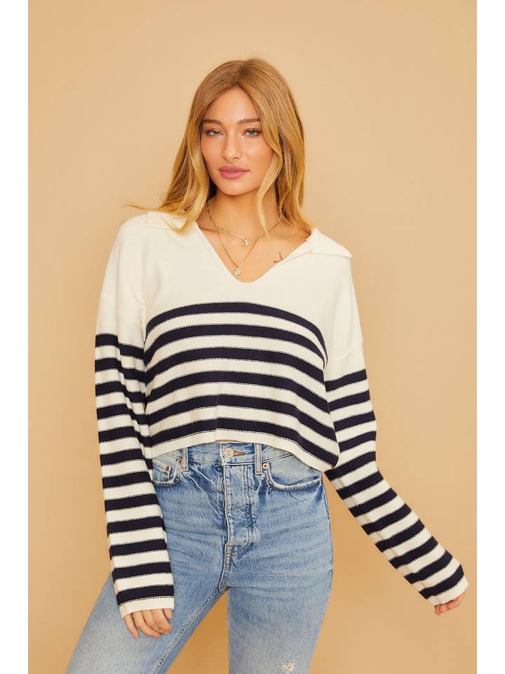 Baevely by Wellmade USA – Großhandel Strickpullover – Damen – KURZ GESCHNITTENER PULLOVER