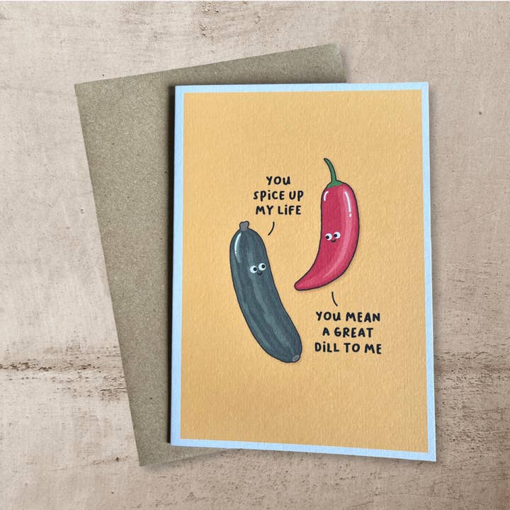 Ravvivi la mia vita - Biglietto di San Valentino per la vendita all'ingrosso da parte di Back To The Drawing Board Illustration