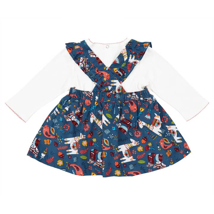 Petit Confection - Wholesale Clothing Set - Baby - Festive Printed Corduroy Set