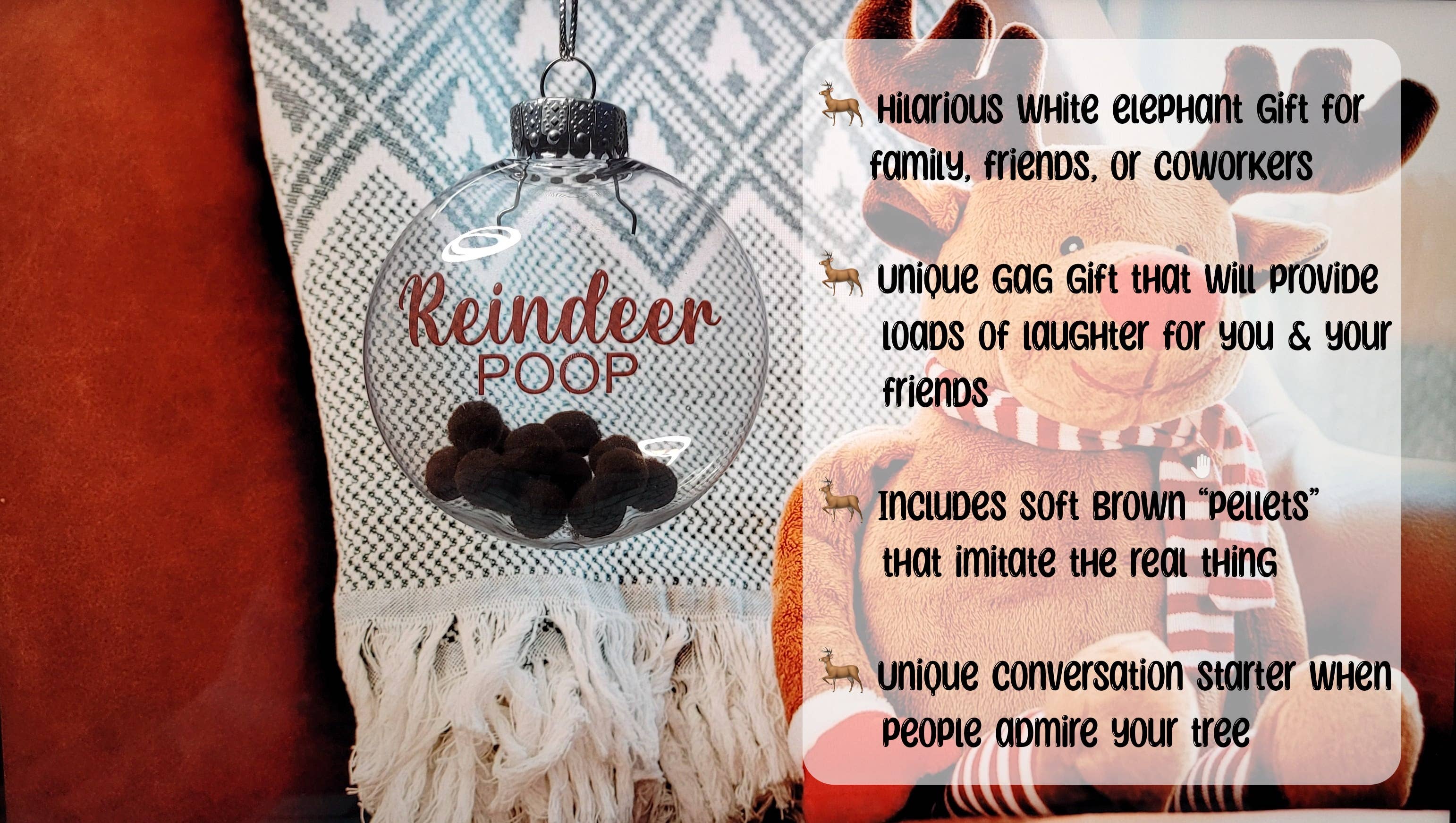 Festive Finds - Wholesale Ornament - BESTSELLER Rendierpoep Grappige Kerstversiering 6000+ verkocht3