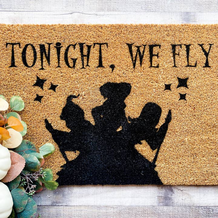 Hocus Pocus / Tonight We Fly / Halloween Doormat for wholesale by PaintedStorkDesigns