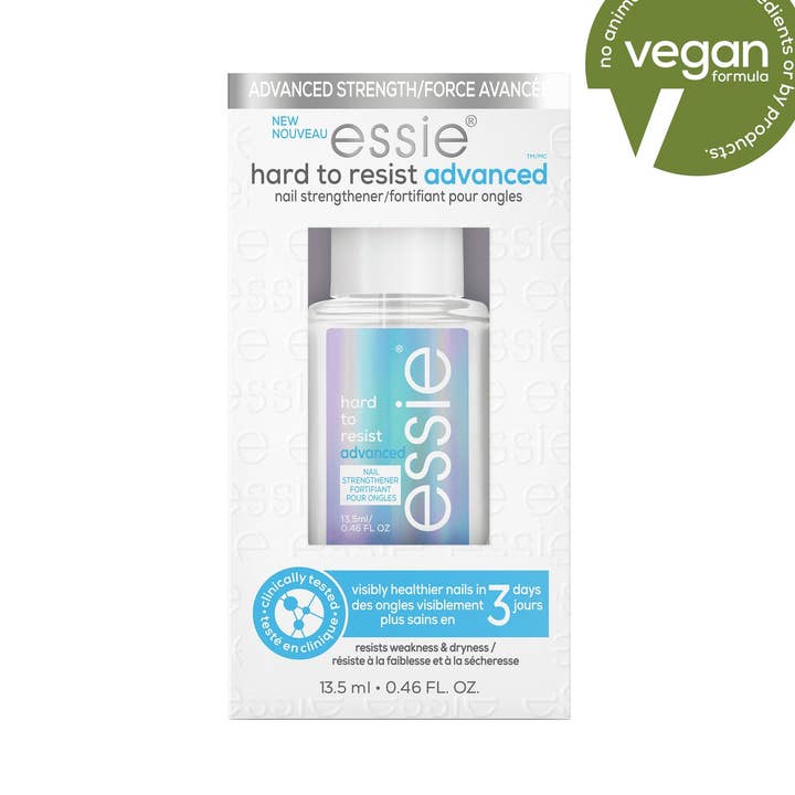 essie Cuidados das Unhas, Tratamento Fortalecedor Instantâneo Hard to Resist, Transparente, Frasco de 0,46 fl oz por atacado de Super Stock Wholesale