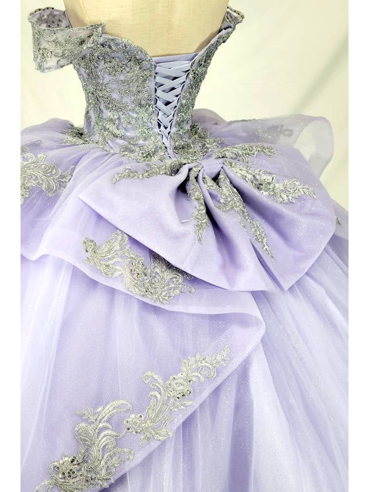 lilac silver Off the shoulder lilac/silver quinceanera dress CHF3123 for wholesale on Faire3