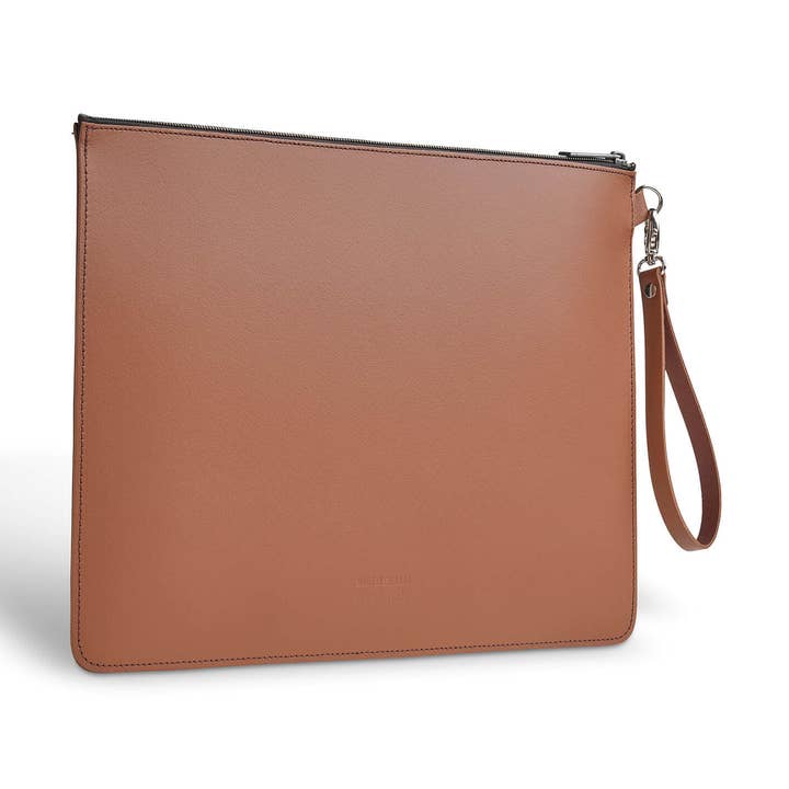 Handmade Leather Folio Case - Chestnut Brown for wholesale by Zatchels