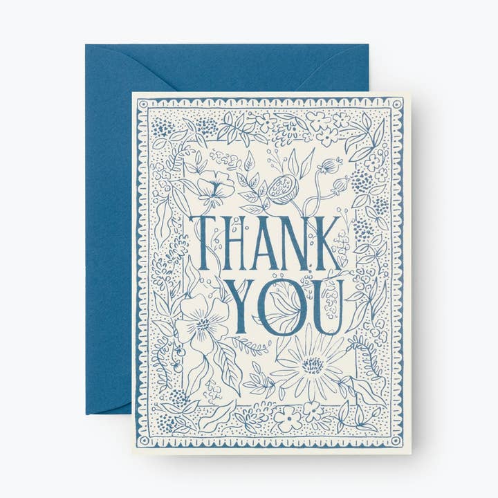 Delft Thank You Card for wholesale by Rifle Paper Co.