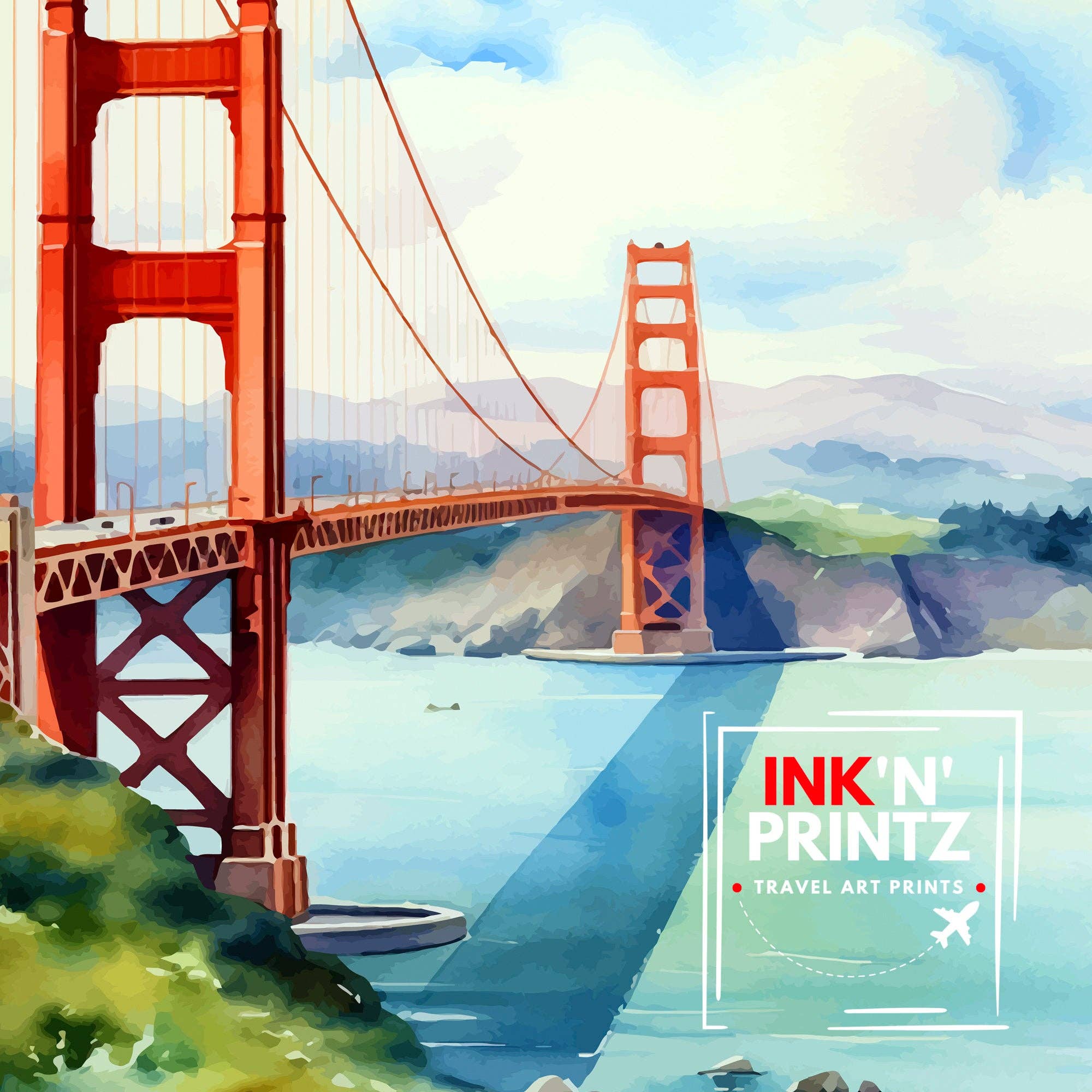 InkNPrintz – wholesale Art print – San Francisco Travel Poster7