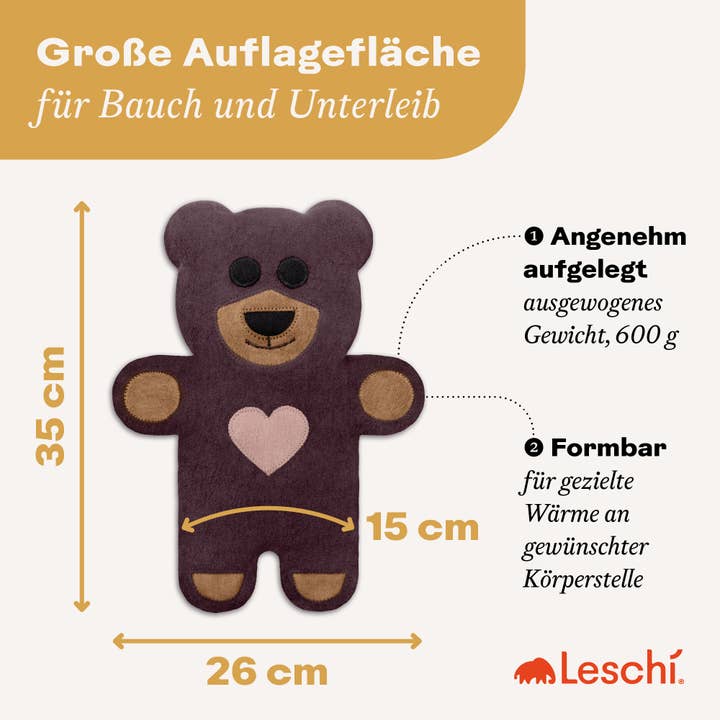 Leschi - Wholesale Hot/Cold Compress - Organic grain pillow for microwave, warming pillow belly teddy5