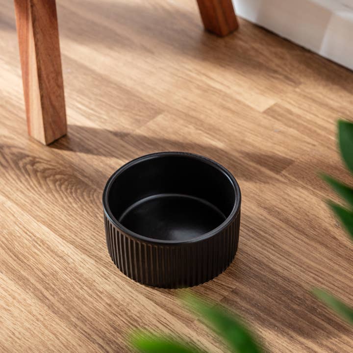 Park Life Designs - Wholesale Pet bowl – Cat/dog - JARDIN Ribbed Pet Bowl Collection – Modern Matte Exterior35