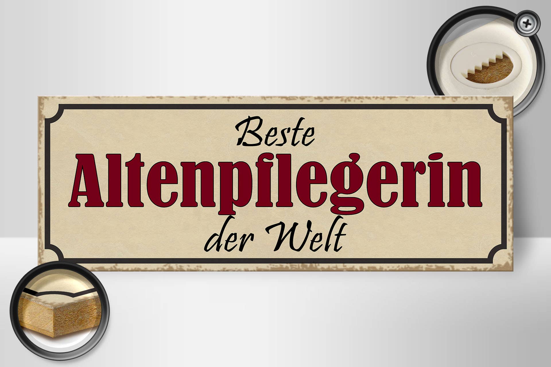 Femer – wholesale Skylt – Träskylt som säger 27x10cm bästa geriatriska sjuksköterska i världen1