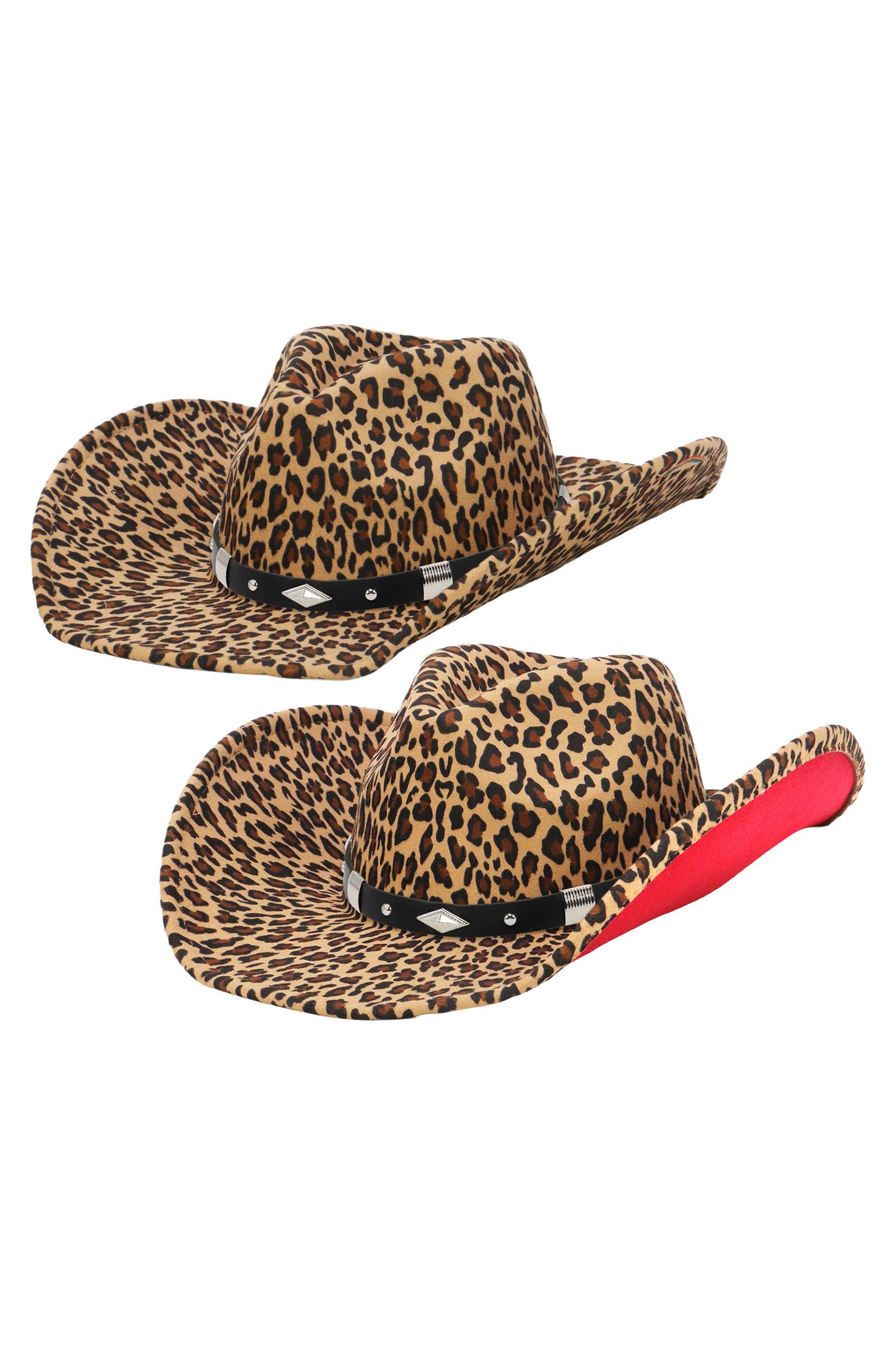 Cap Zone – wholesale Cowboyhatt - Dam – Diamant Concho Fusk Leopard Filthatt8