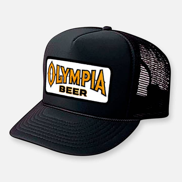 Webig Moto Company - Wholesale Trucker Hat - Unisex - OLYMPIA BEER CURVED BILL PATCH HAT