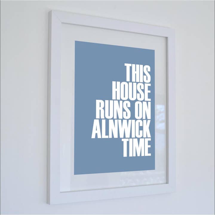 Alnwick Time Typographic Print for wholesale by SeaKisses