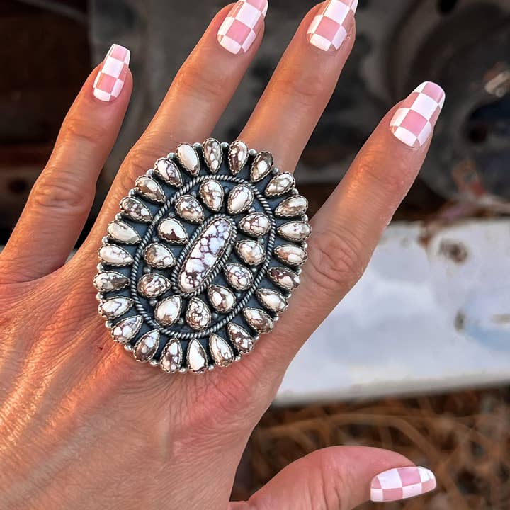 Krush Kandy - Wholesale Cocktail/Statement Ring - Big Mama Concho Ring8