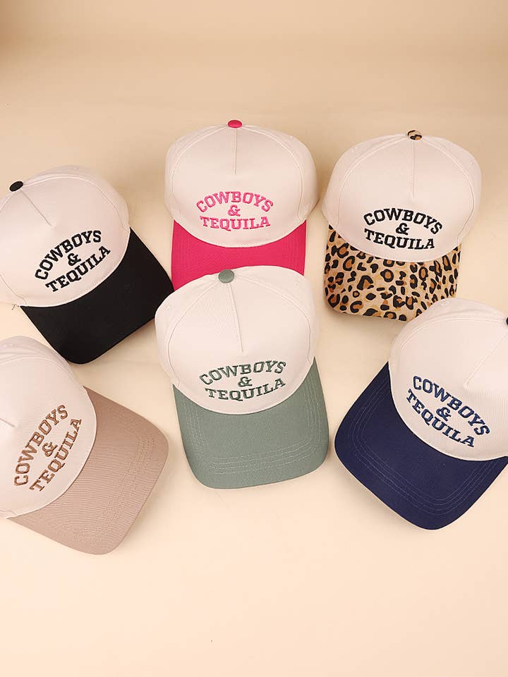 Cowboys Och Tequila Tvåfärgad Keps i Canvas och Bomull för wholesale av Vanilla Monkey