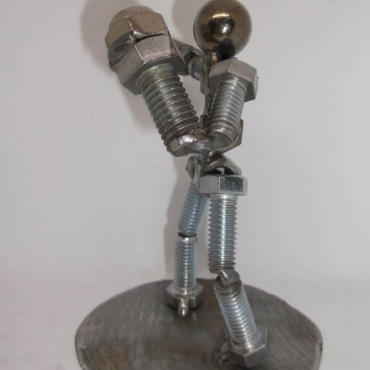 Creations Welded - Wholesale Decorative Figurine - Boxer, Metal Bolt Figurine, Fighter, Athlete, Upcycled.