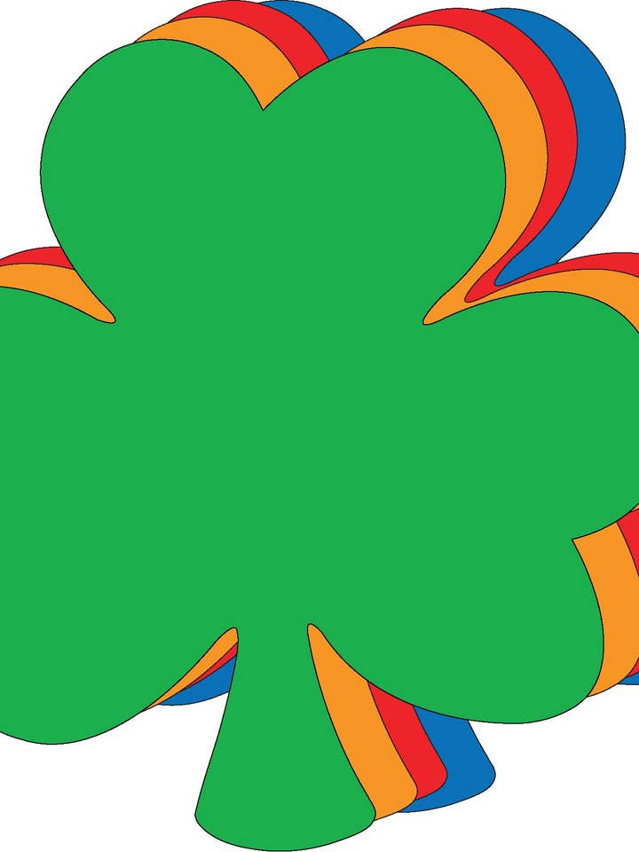 Trèfle magnétique découpé à l'emporte-pièce - Grand trèfle assorti pour la vente par Creative Shapes Etc.