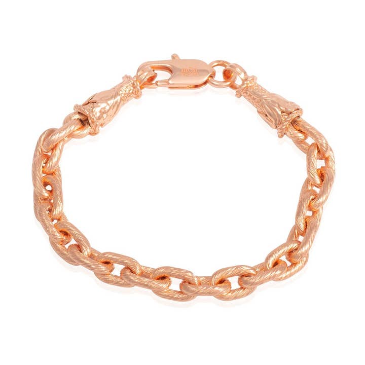 Rose Gold Forget-Me-Not Vine Link Bracelet for wholesale by MONVATOO London