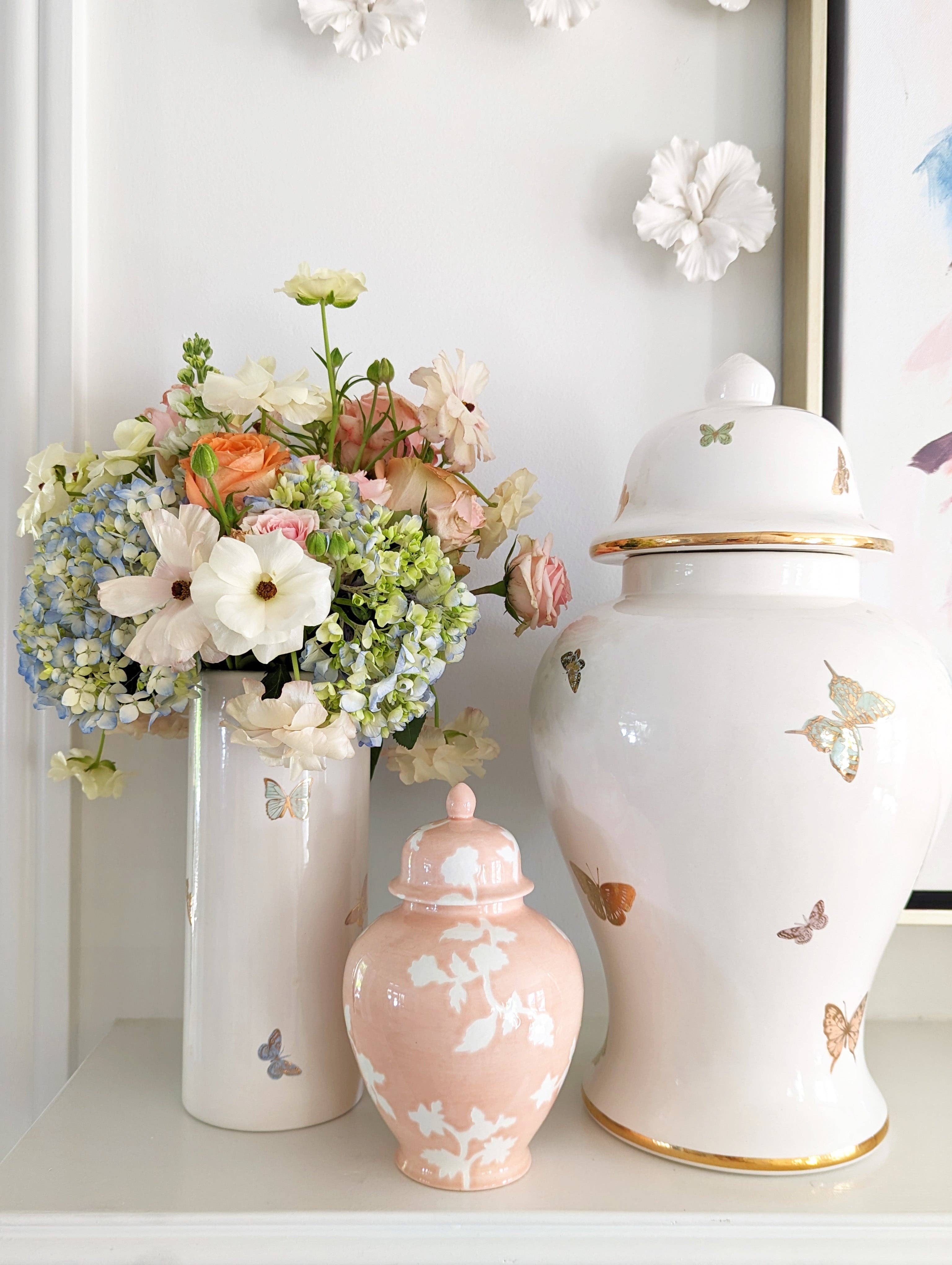 Lo Home | Ruby Clay - Wholesale Decorative Jar - Gilded Butterflies Ginger Jars4