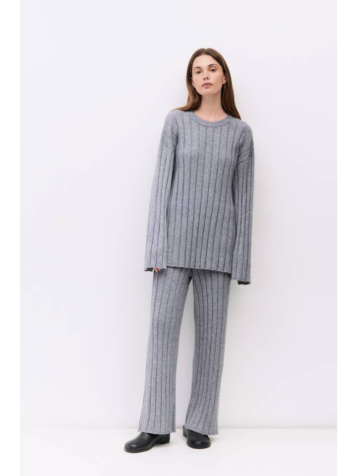 MOD REF - Venta al por mayor Jersey de punto - Mujer - El Suéter Dakota | Suéter de Punto Canalé para Estar en Casa4