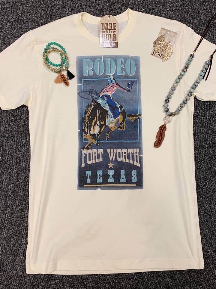 1089 Ft. Worth Rodeo Tee voor wholesale door J.Forks Designs