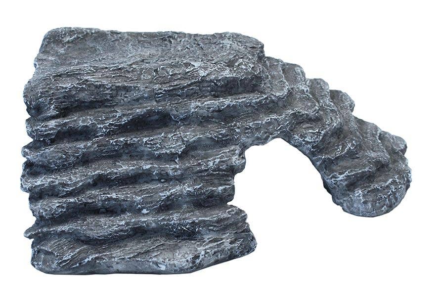 Komodo - Wholesale Terrarium - Corner Basking Ramp/Hide - Grey1