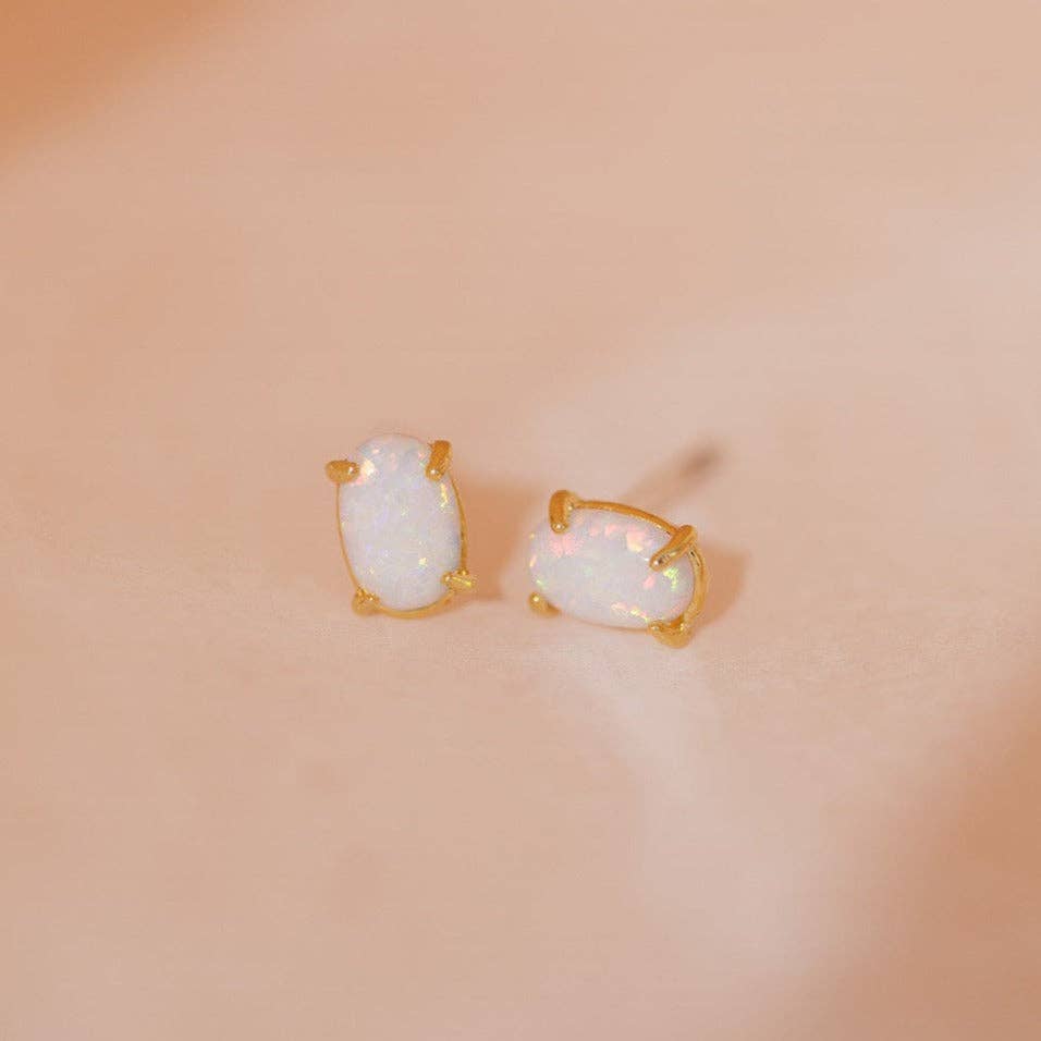 Adorn512 - Venta al por mayor Pendientes de botón/aretes de poste - Pendientes de tuerca de ópalo3