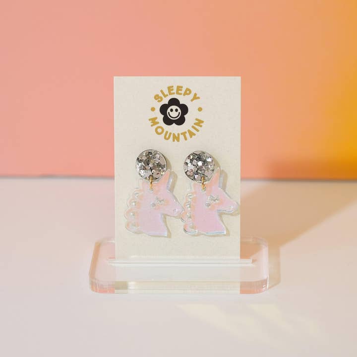 Sleepy Mountain - Wholesale Dangle Earrings - Iridescent Unicorn Dangle Earrings5