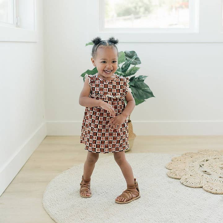 Tukula Ruffle Dress for wholesale by Ade + Ayo