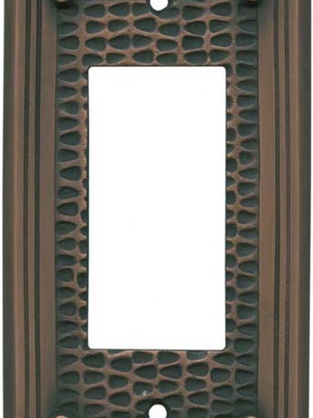 Plaque murale à bascule Mission Classic en cuivre antique à 1 bande pour la vente par Switch Hits