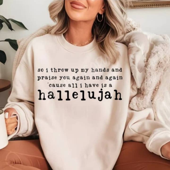 Cash & Drix Wholesale - Wholesale Graphic Sweatshirt - Women's - Hallelujah- Sweatshirt