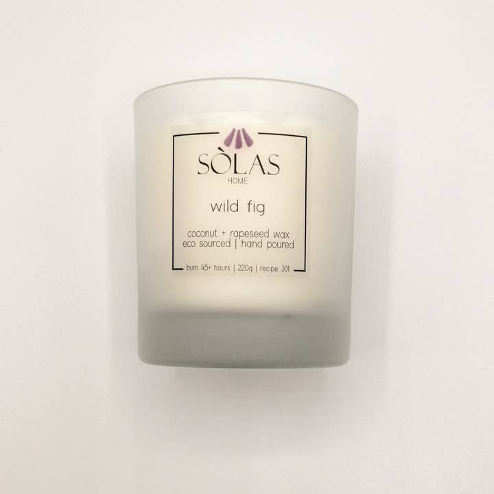 Scented Candle Frosted Jar Large, 30cl for wholesale by SÒLAS Home