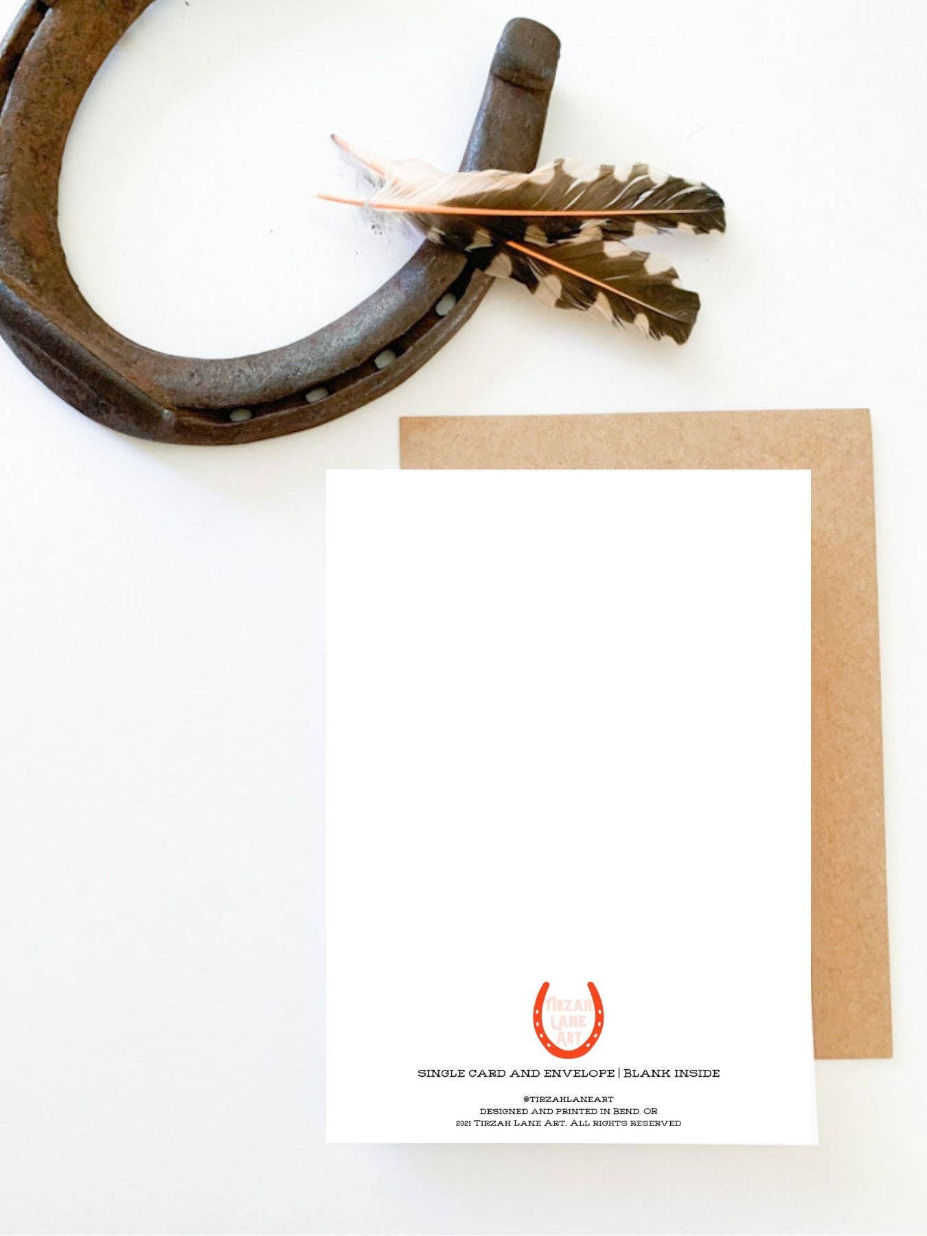 Tirzah Lane Art - Vendita all'ingrosso Biglietti di auguri generici - Biglietto vuoto Texas Longhorn, biglietto con mucca, biglietto di auguri occidentale1