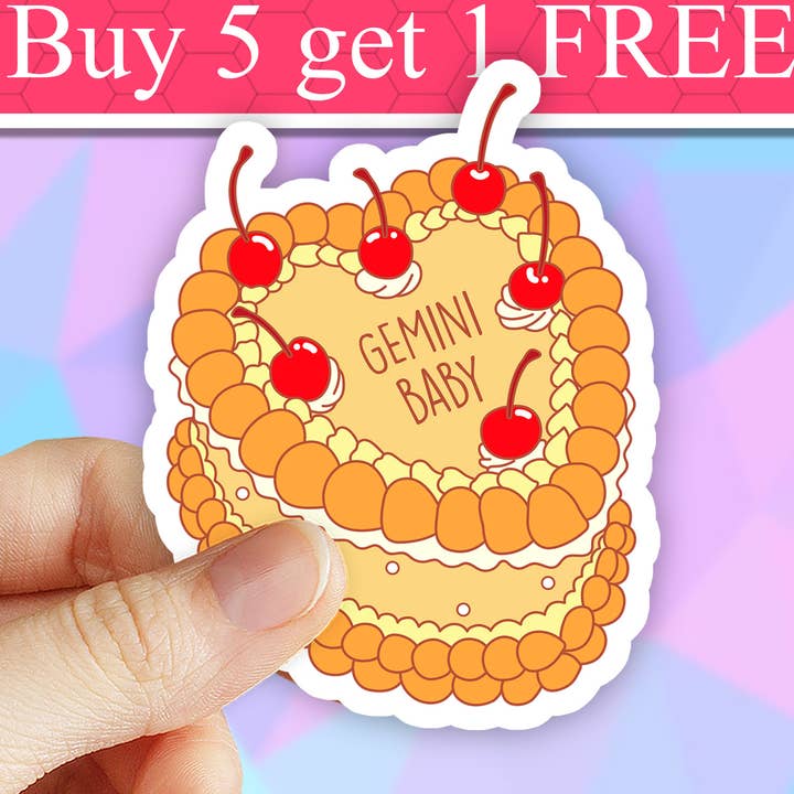 Autocollant pour bébé Gemini Zodiac, signe du zodiaque, vinyle imperméable pour la vente par Neya Sticker Shop