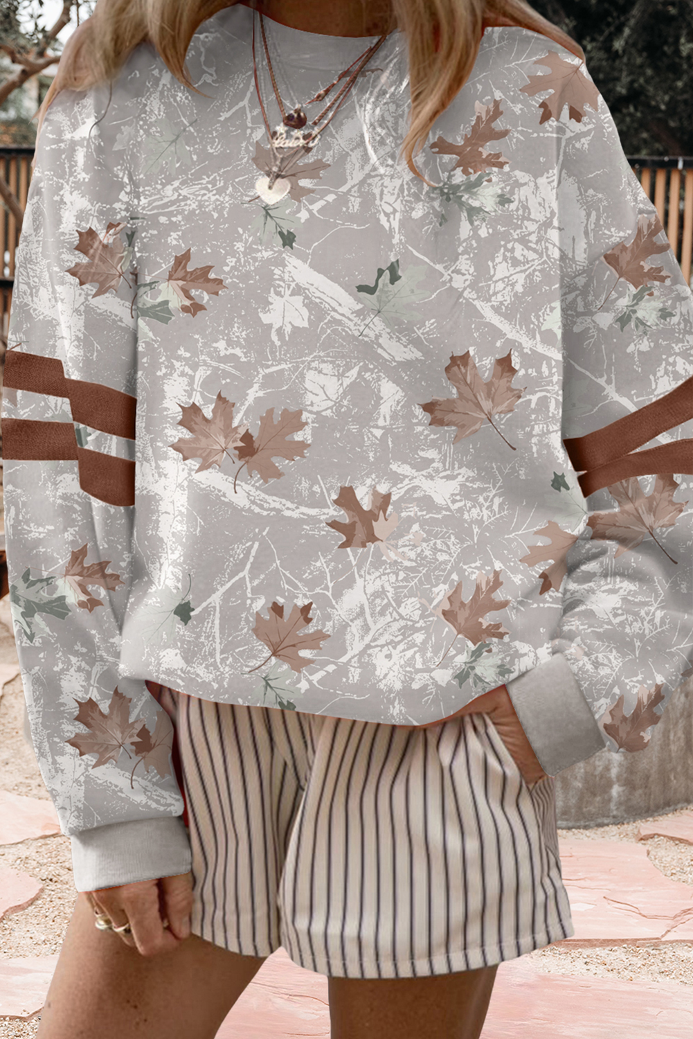 66DISCO - Wholesale Sweatshirt - Women's - 66Love Varsity Striped Plus Size Sweatshirt (S-4X)6