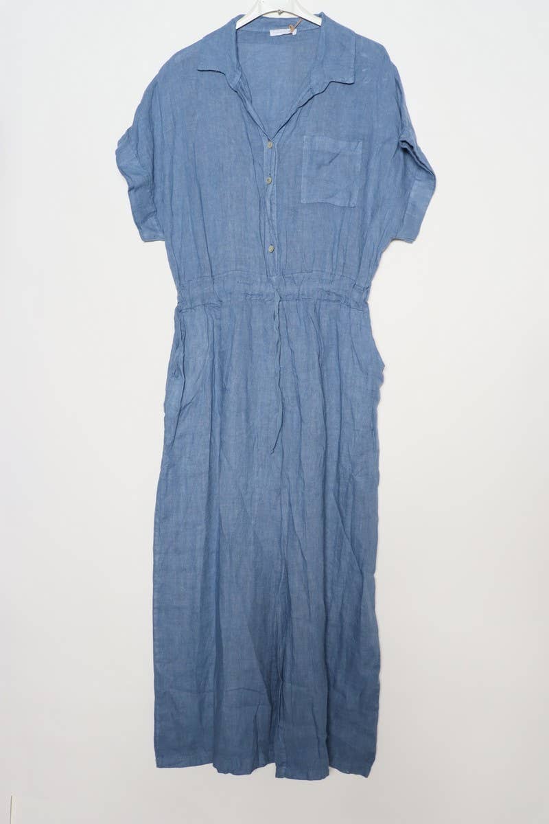 LÉA & LUC – Macacão - Mulher por atacado – Macacão feminino 100% linho REF.219026