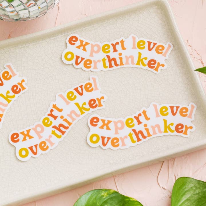 The Print Pantry - Wholesale Sticker - Expert Level Overthinker Sticker2