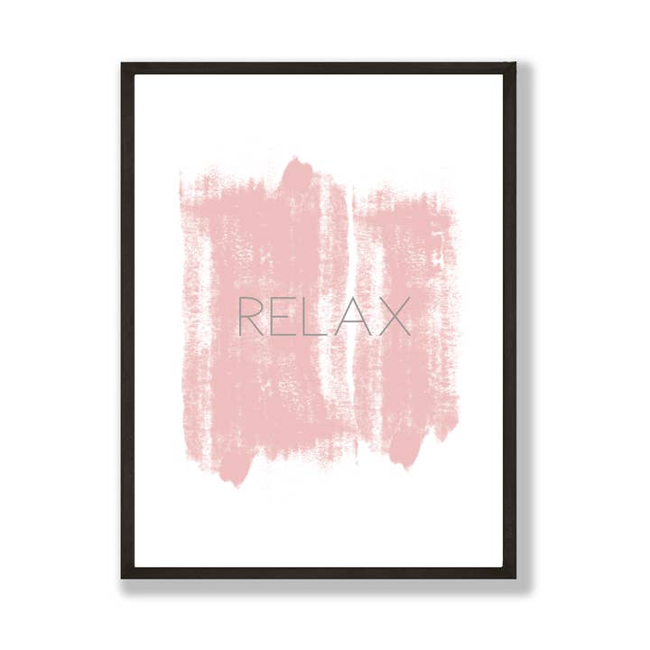 Blush Pink Relax Print for wholesale by Word Up Creative