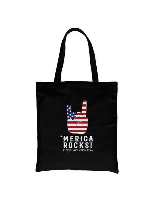 'Merica Rocks Kickin' Ass Canvas Bag for wholesale by 365 In Love