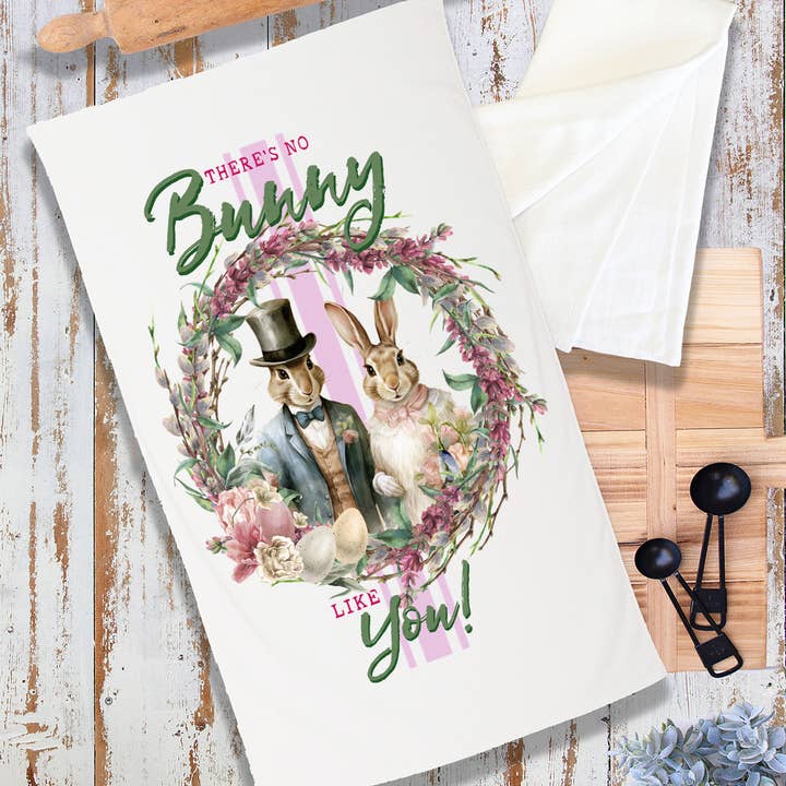Avery Lane Gifts – wholesale Tea towel – Easter Victorian Bunny like You Terry Cloth Towel0
