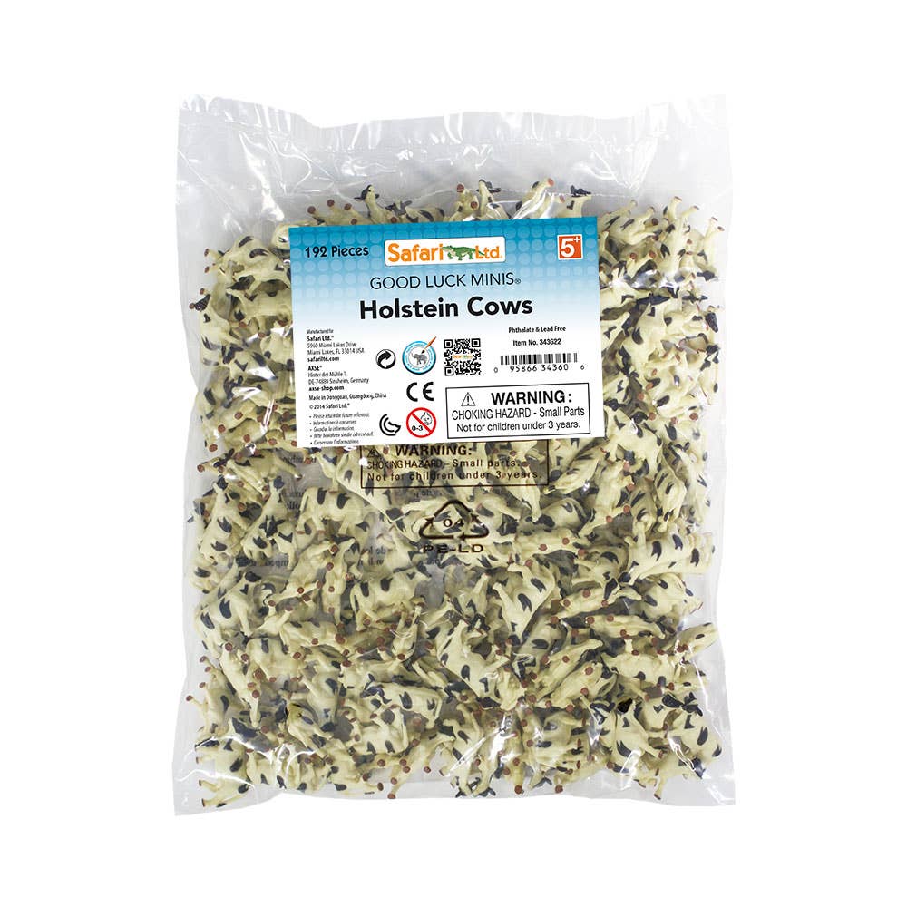 Safari Ltd. - Wholesale Figurine Toy - Kids - Holstein Cows - Good Luck Minis® - 3436223