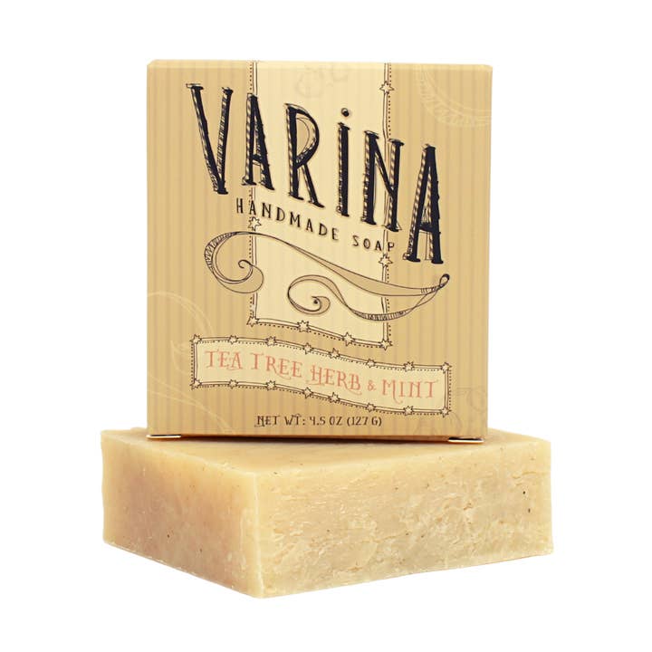 Savon à l'arbre à thé et à la menthe pour la vente par Varina Soap