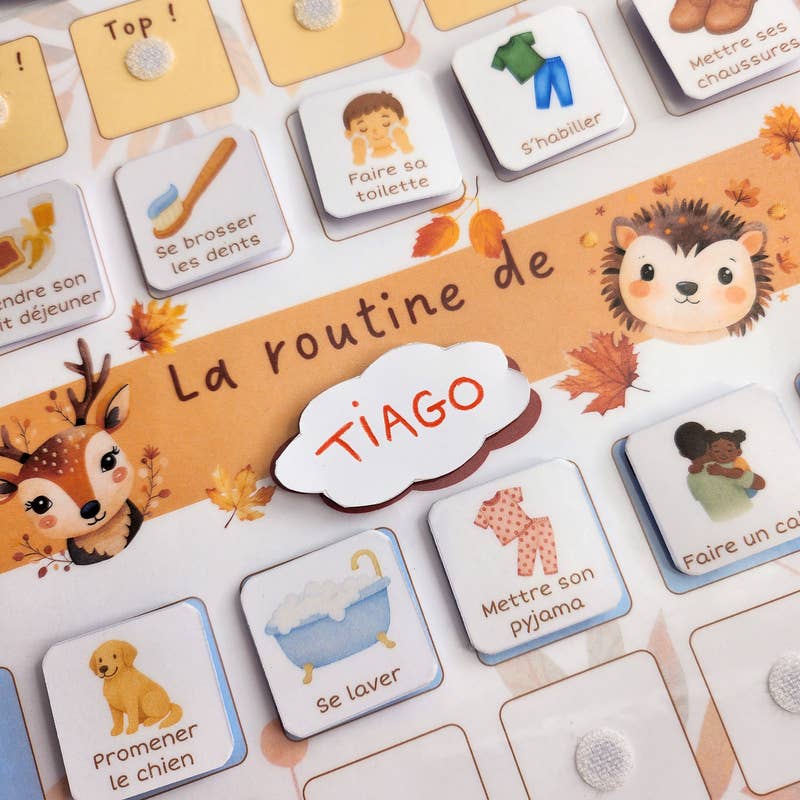 ColorFall Editions - Wholesale Learning Cards - Kids & Baby - Morning & Evening Routine Chart for Children - Autumn3