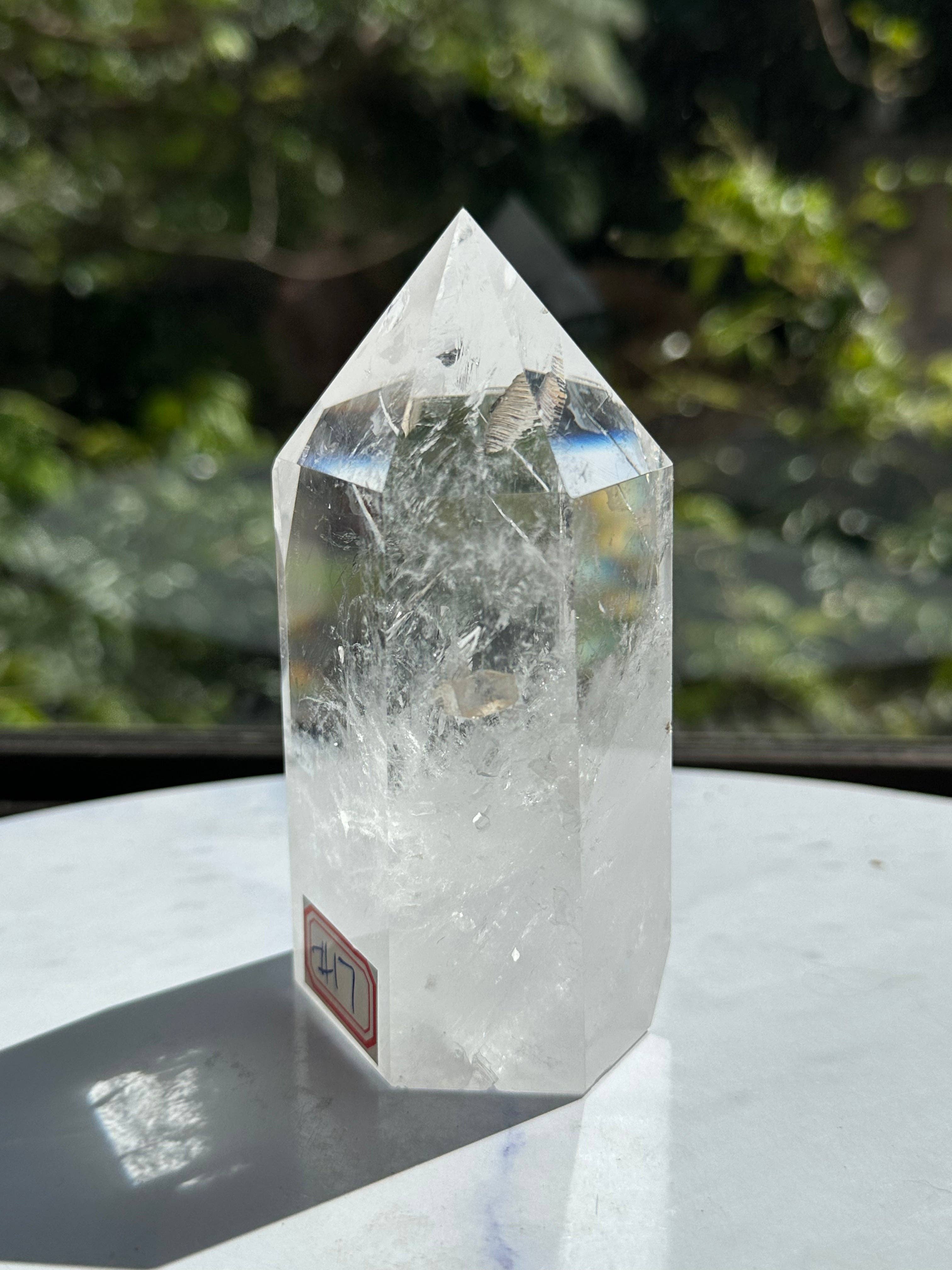 Moon Rituals - Wholesale Spirituele steen/kristal - AAAA Grote Heldere Kwarts Toren | Hoogwaardige Meester Helende Kristal Obelisk kerstkristal cadeau #179