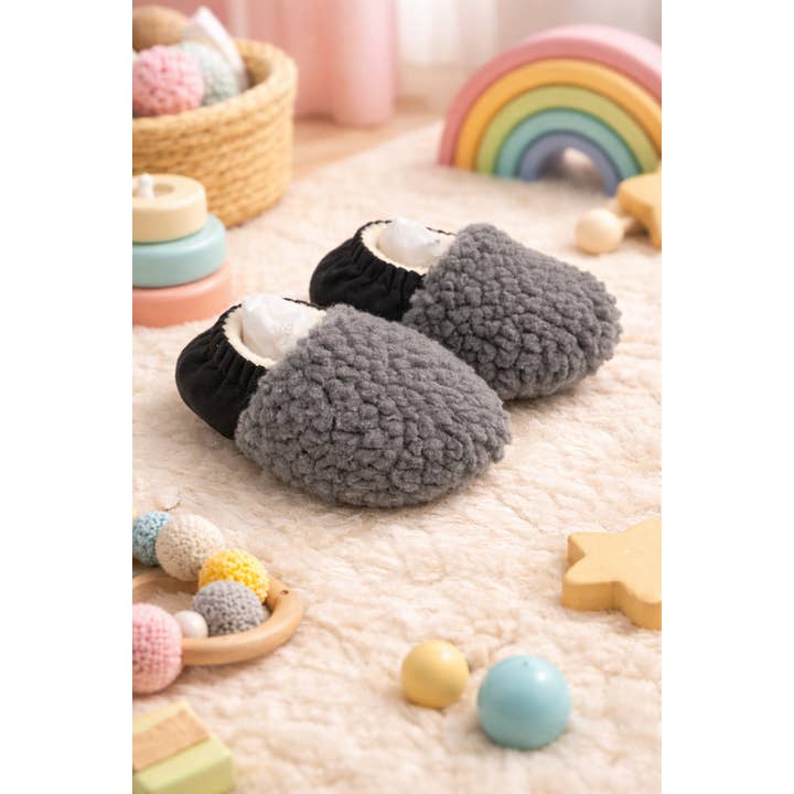 Baby Bear Faux Fur Slippers for wholesale by SoftSoul Footwear INC