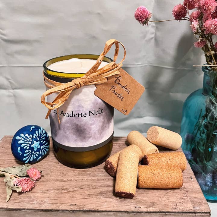 Le Vin Bougie Candles - Wholesale Jar/Filled Candle - Boudoir Powder Soy Wine Bottle Candle2