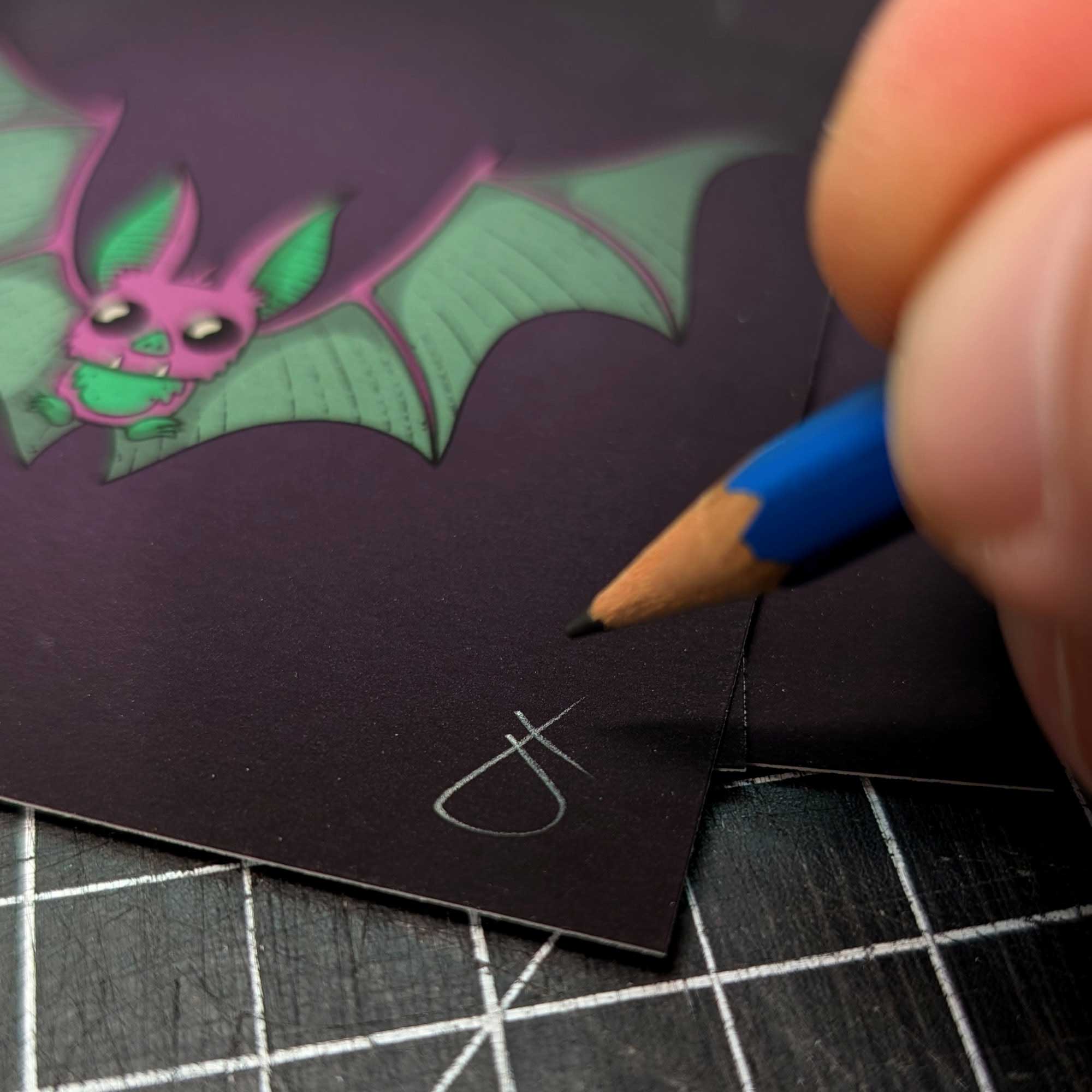 Hi, Hello There - Wholesale Art Print - Bat! | 4x4 Mini Art Print3